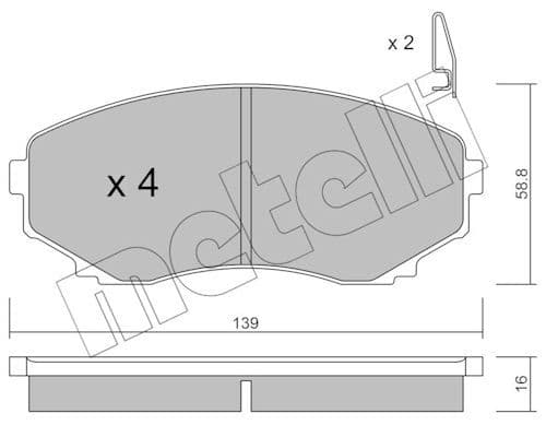 set placute frana,frana disc METELLI 22-0477-0