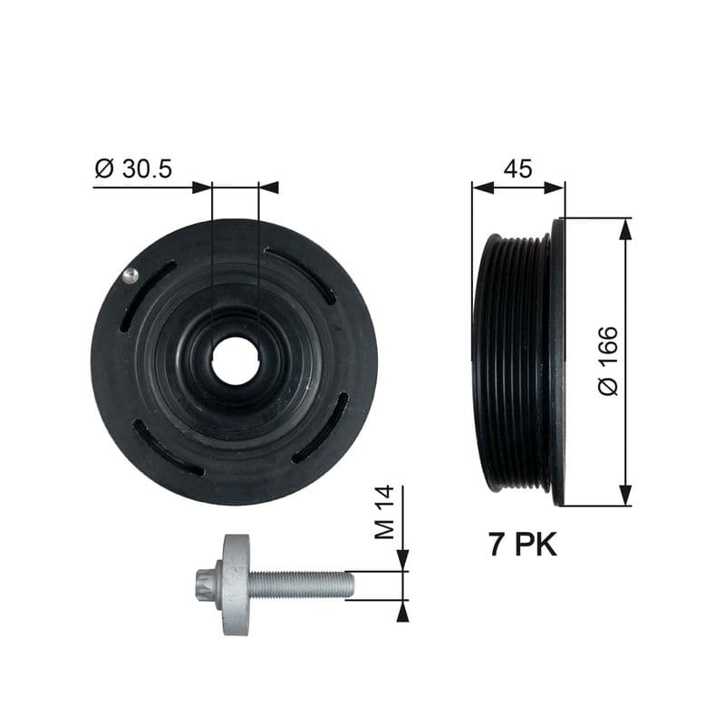 Fulie curea, arbore cotit GATES DriveAlign™ TVD1054A