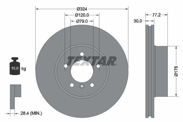 Disc frana TEXTAR PRO+ 92122605