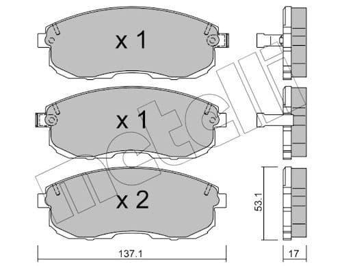 set placute frana,frana disc METELLI 22-0404-0