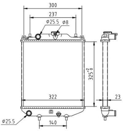 Radiator, racire motor MTR 13054803