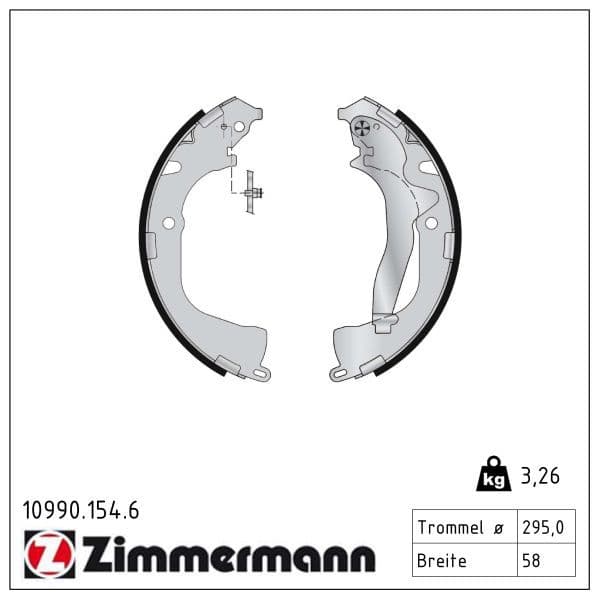 Set saboti frana ZIMMERMANN 10990.154.6