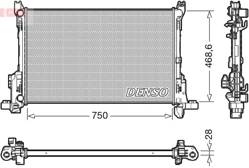 Radiator, racire motor DENSO DRM09175