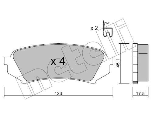 set placute frana,frana disc METELLI 22-0453-0