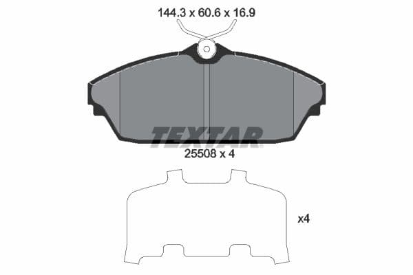 set placute frana,frana disc TEXTAR 2550801