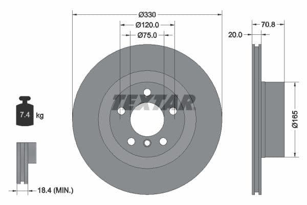 Disc frana TEXTAR PRO 92256303