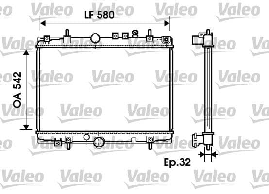 Radiator, racire motor VALEO 734279