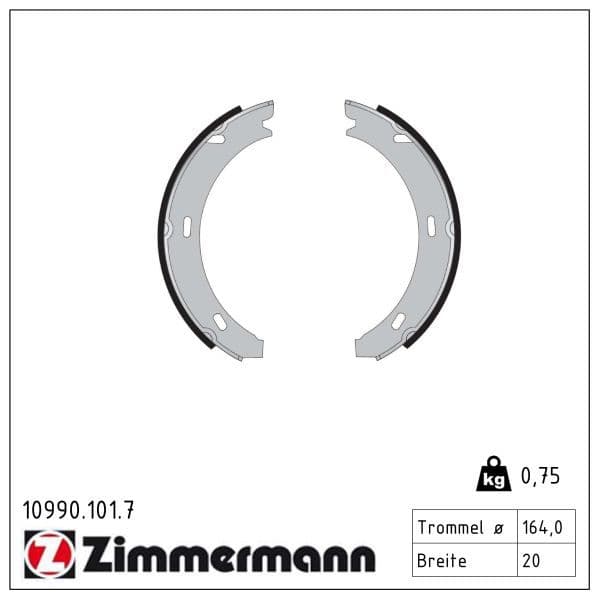 Set saboti frana, frana de mana ZIMMERMANN 10990.101.7