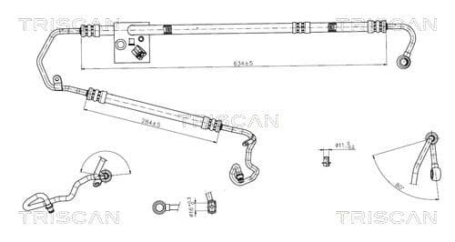Furtun hidraulic, sistem de directie TRISCAN 8516 23011