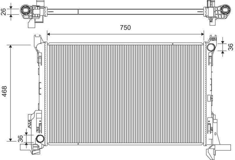 Radiator, racire motor VALEO 701356