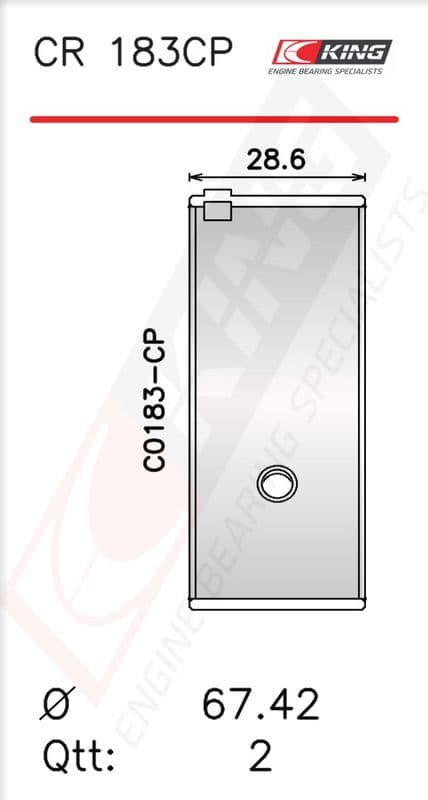 Cuzinet bielă KING CR 183CP
