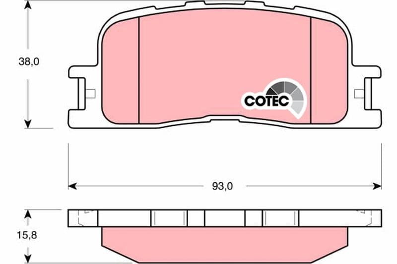 set placute frana,frana disc TRW COTEC GDB3374