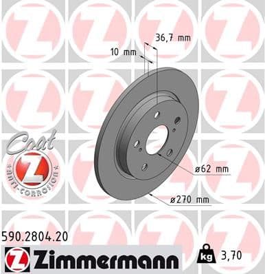 Disc frana ZIMMERMANN COAT Z 590.2804.20