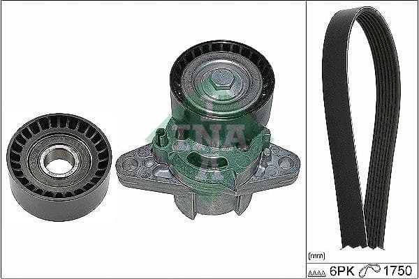 Set curea transmisie cu caneluri Schaeffler INA 529 0164 10