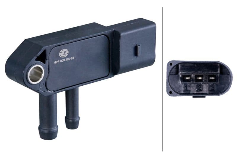Senzor, presiune gaze evacuare HELLA 6PP 009 409-241