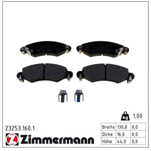 set placute frana,frana disc ZIMMERMANN 23253.160.1