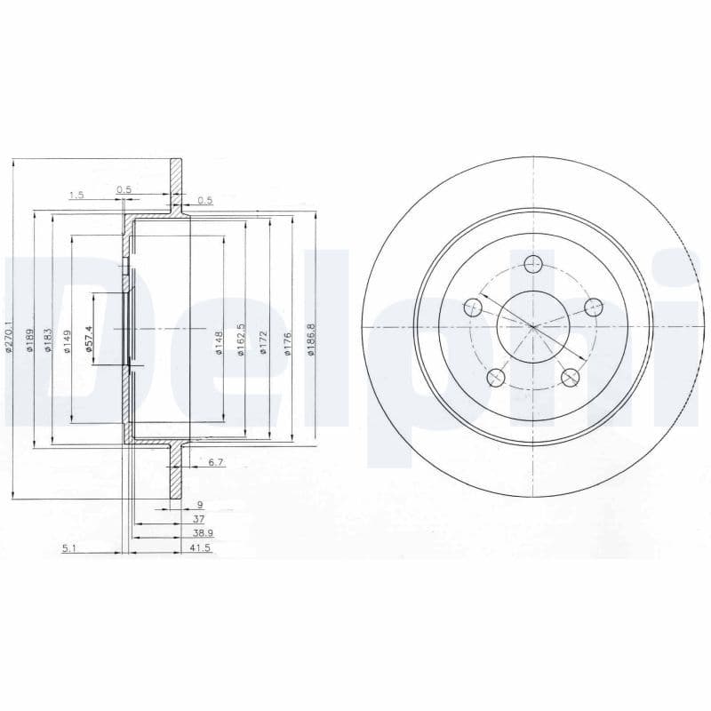 Disc frana DELPHI BG3593