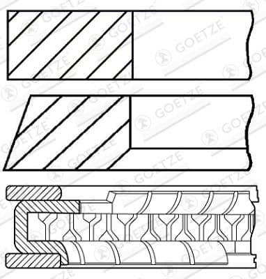 Set segmenti piston GOETZE ENGINE 08-450000-10
