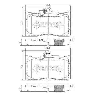 set placute frana,frana disc NIPPARTS N3602134