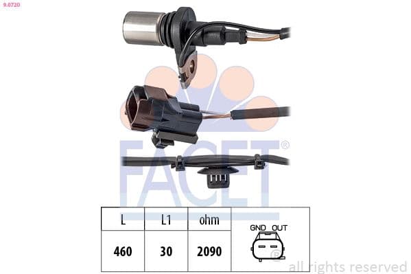 Senzor impulsuri, arbore cotit FACET Made in Italy - OE Equivalent 9.0720