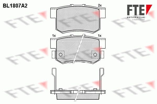 set placute frana,frana disc FTE 9010383