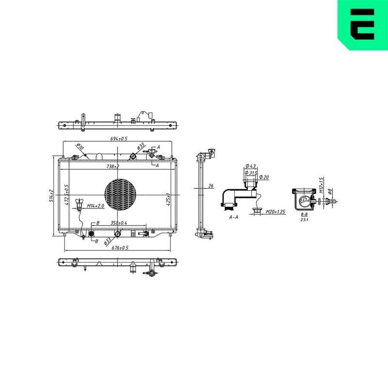 Radiator, racire motor ERA 673581