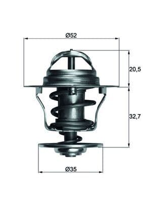 termostat,lichid racire MAHLE BEHR TX 12 88D