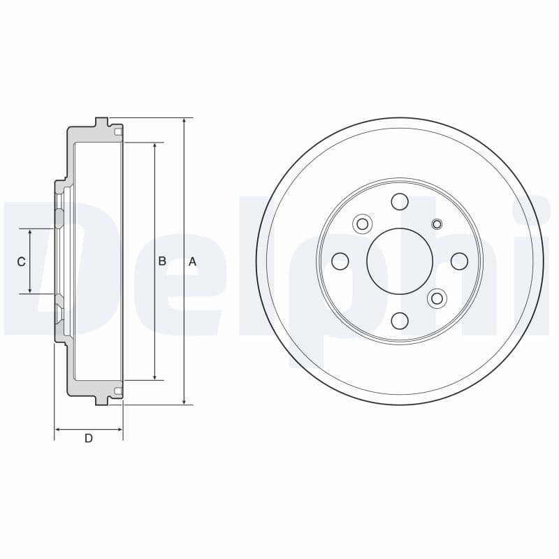 Tambur frana DELPHI BF649