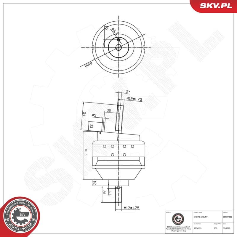 Suport motor ESEN SKV 75SKV332