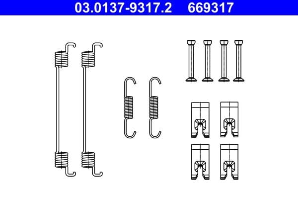 Set accesorii, sabot de frana ATE 03.0137-9317.2