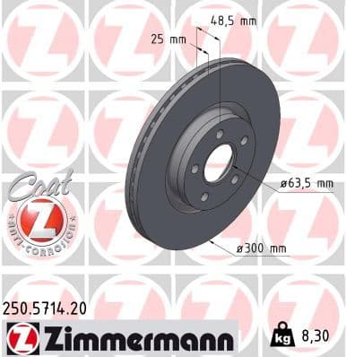 Disc frana ZIMMERMANN COAT Z 250.5714.20