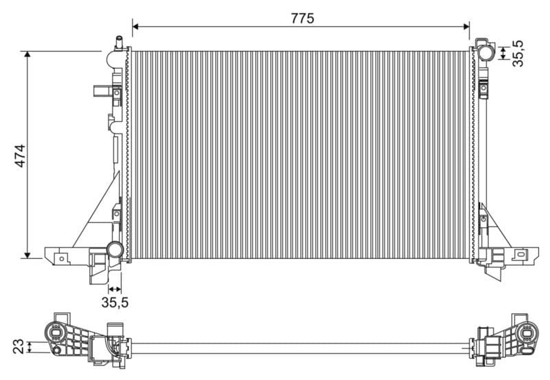 Radiator, racire motor VALEO 701953