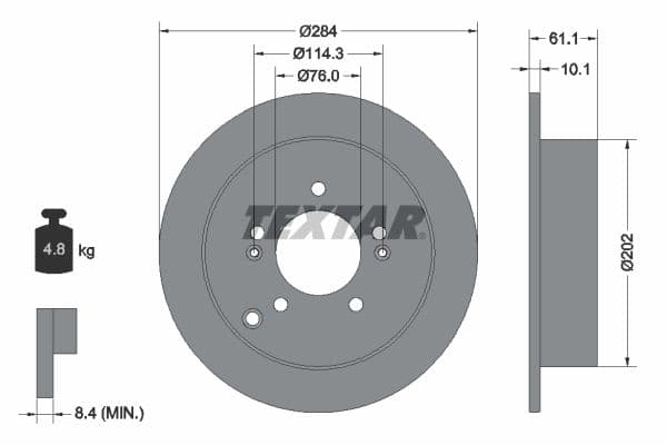Disc frana TEXTAR 92134000