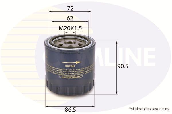 Filtru ulei COMLINE EOF246