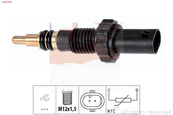 senzor,temperatura lichid de racire EPS Made in Italy - OE Equivalent 1.830.348