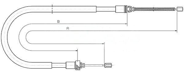 Cablu, frana de parcare METZGER AUTOTEILE 10.6033