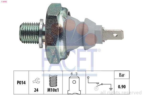 Senzor presiune ulei FACET Made in Italy - OE Equivalent 7.0095