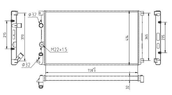 Radiator, racire motor MTR 13054516