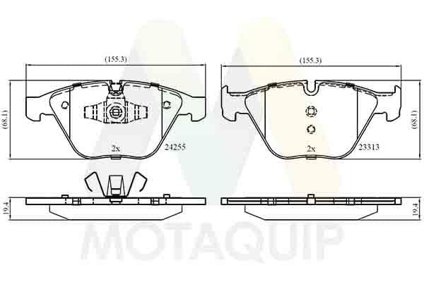 set placute frana,frana disc MOTAQUIP LVXL1411