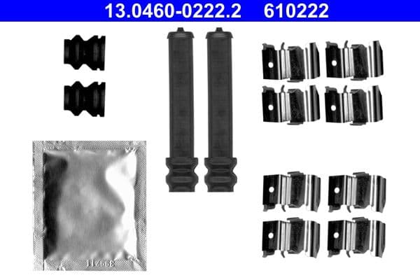 Set accesorii, placute frana ATE 13.0460-0222.2
