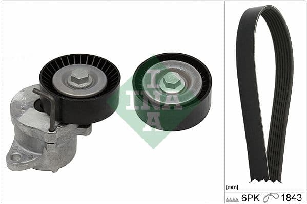 Set curea transmisie cu caneluri Schaeffler INA 529 0350 10