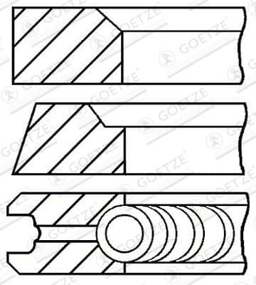 Set segmenti piston GOETZE ENGINE 08-318900-10