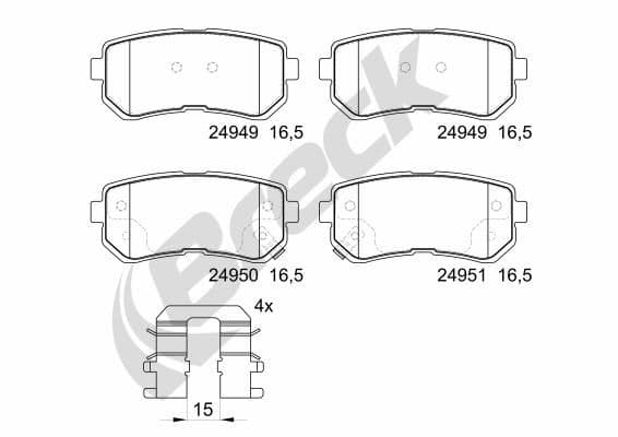 set placute frana,frana disc BRECK 24949 00 704 00