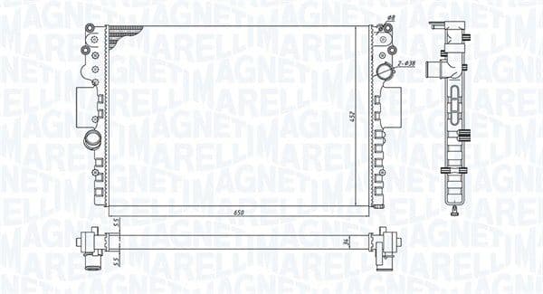 Radiator, racire motor MAGNETI MARELLI 350213183800
