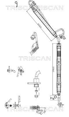 Furtun hidraulic, sistem de directie TRISCAN 8516 29076