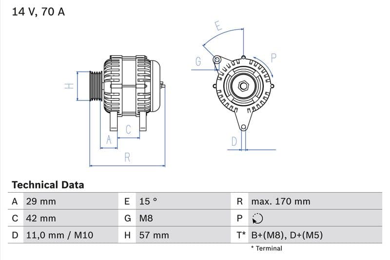 Generator / Alternator BOSCH 0 986 049 960