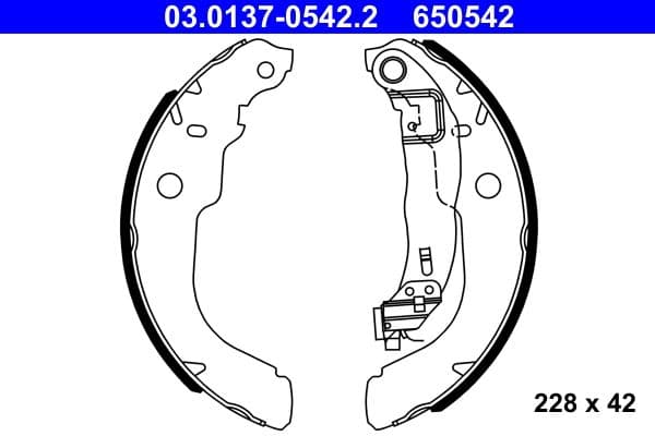 Set saboti frana ATE 03.0137-0542.2
