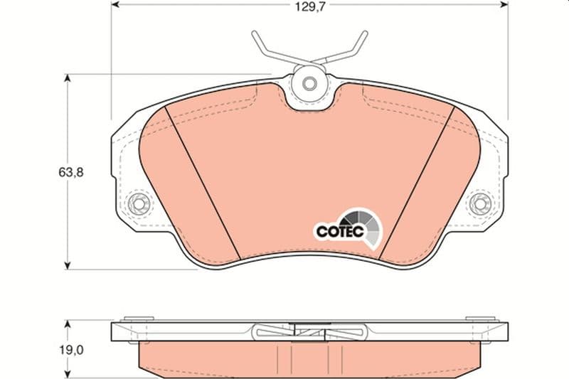 set placute frana,frana disc TRW COTEC GDB957