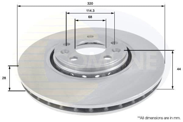 Disc frana COMLINE ADC1582V