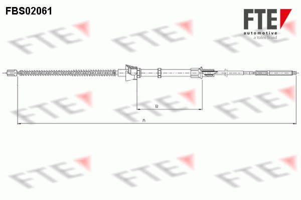 Cablu, frana de parcare FTE 9250063